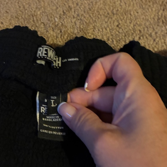 Rewash High Waist Shorts in Black and Pink - Picture 4 of 5